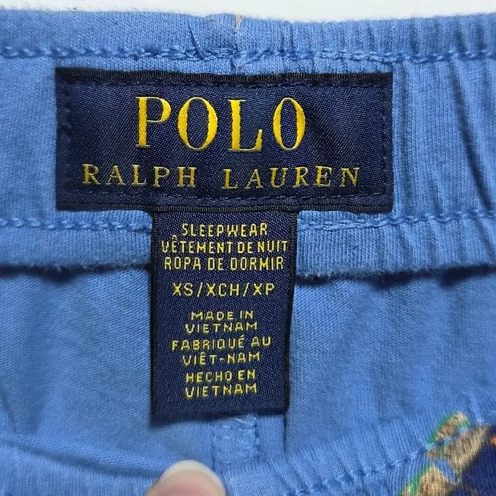 Polo Ralph Lauren Polo Bear Blue Pajama Pants Size XS